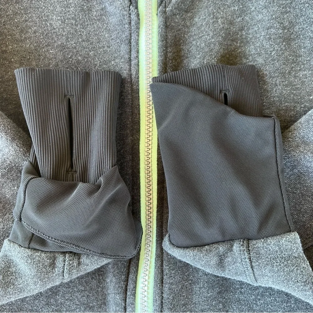 Lululemon Ivivva Saw Into Your Day Full Zip Fleece Lined Jacket Charcoal Gray 10
